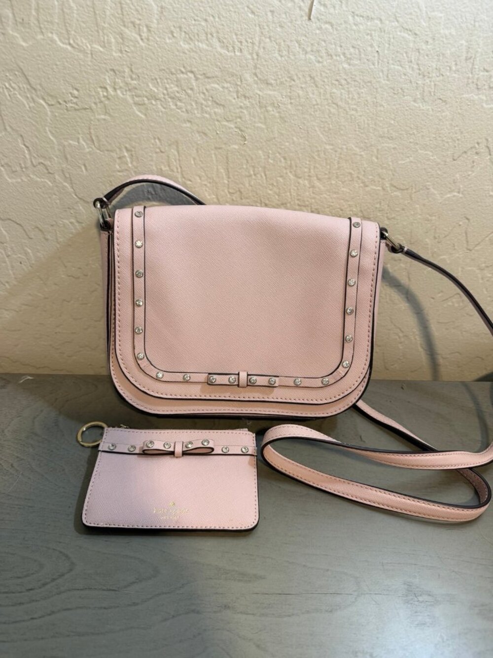 Kate Spade Pink Crossbody Bag with Matching Coin Purse